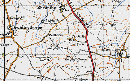 Old map of Knaptoft in 1946