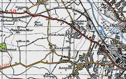 Old map of Knapton in 1947
