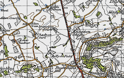 Old map of Knapton Green in 1947