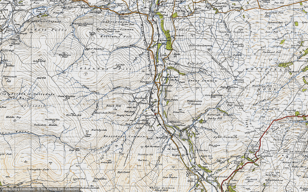 Old Map of Historic Map covering Williamston Common in 1947