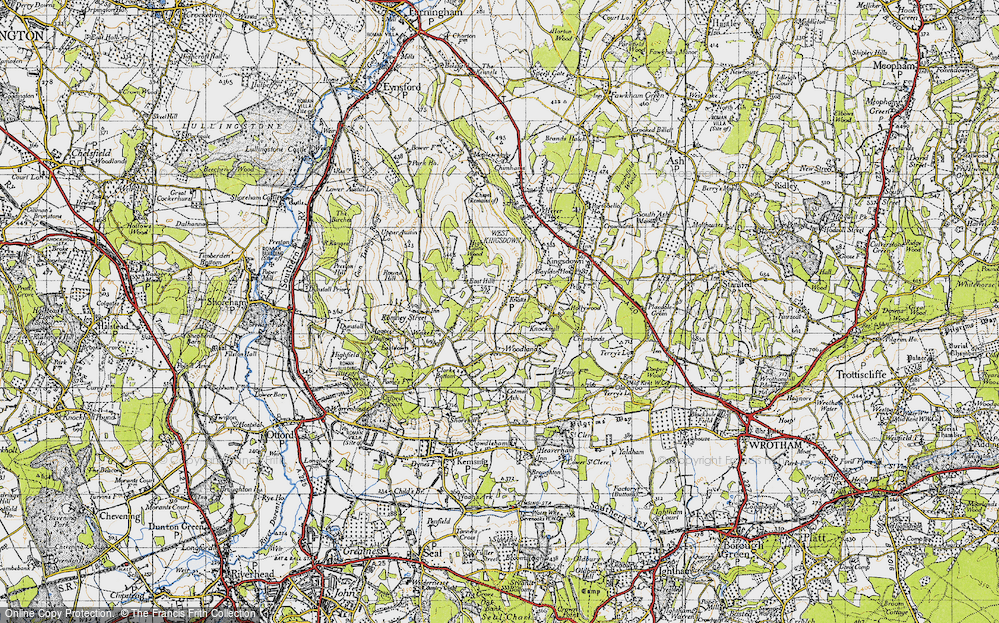 Old Map of Knatts Valley, 1946 in 1946