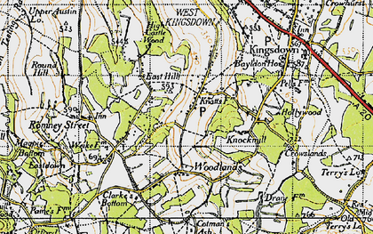 Old map of Knatts Valley in 1946