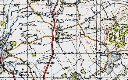 Old map of Knayton in 1947