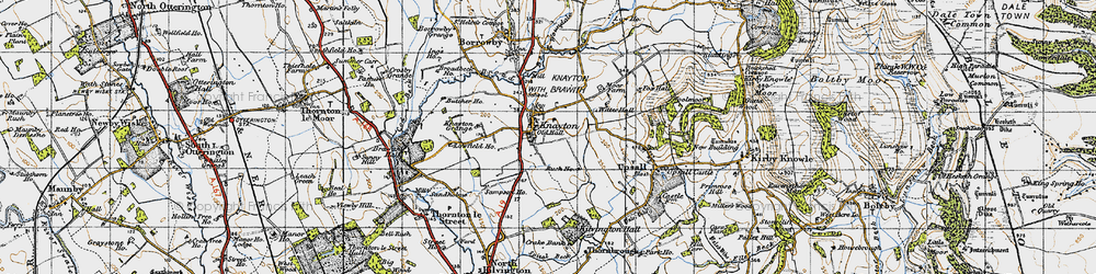 Old map of Knayton in 1947
