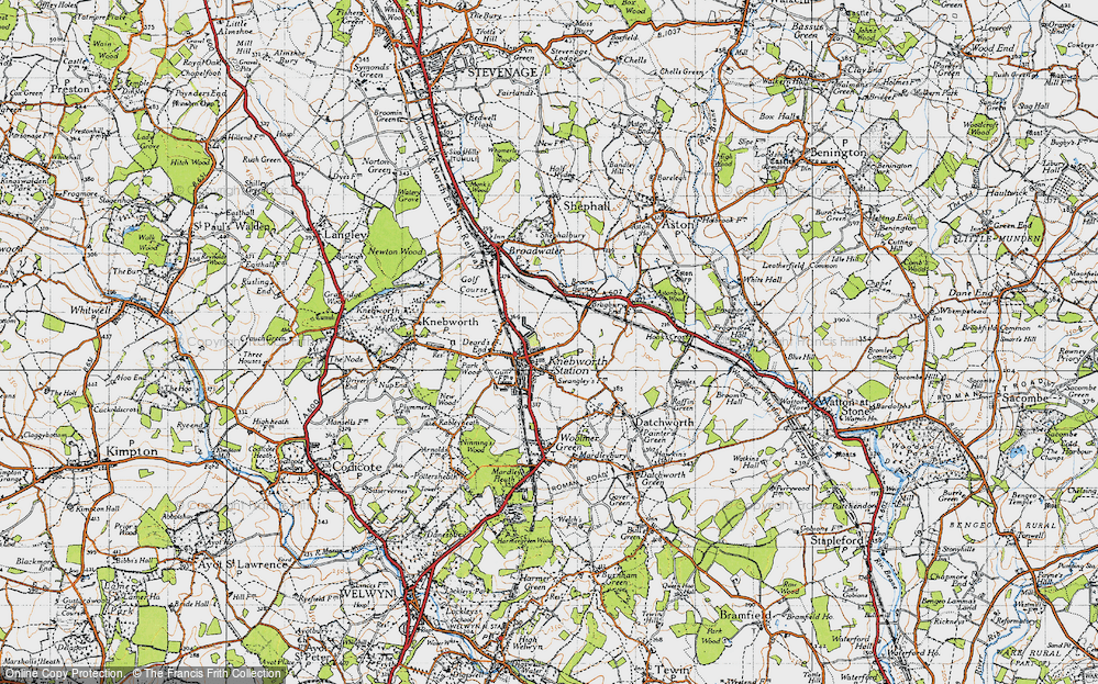 Old Map of Knebworth, 1946 in 1946