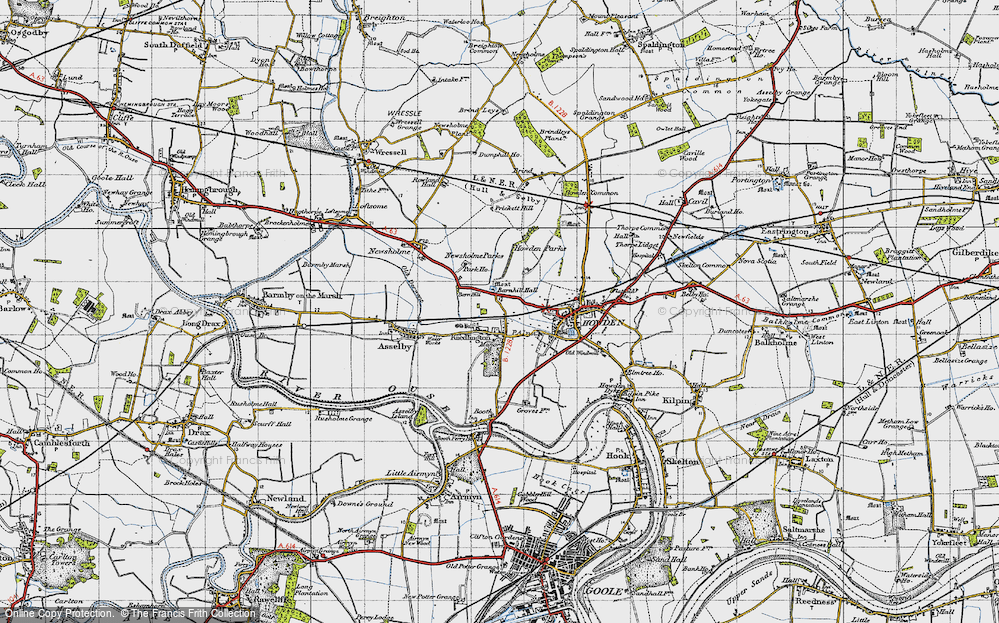 Old Map of Historic Map covering Barnhill Hall in 1947