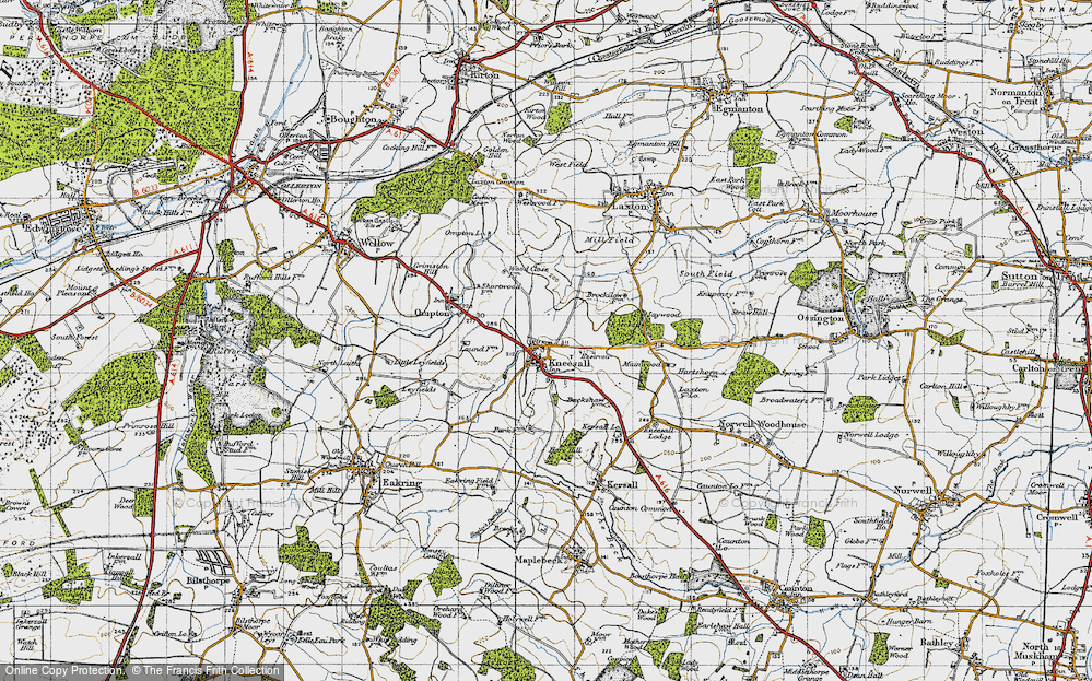 Old Map of Kneesall, 1947 in 1947