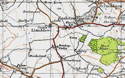 Old map of Knelston in 1946