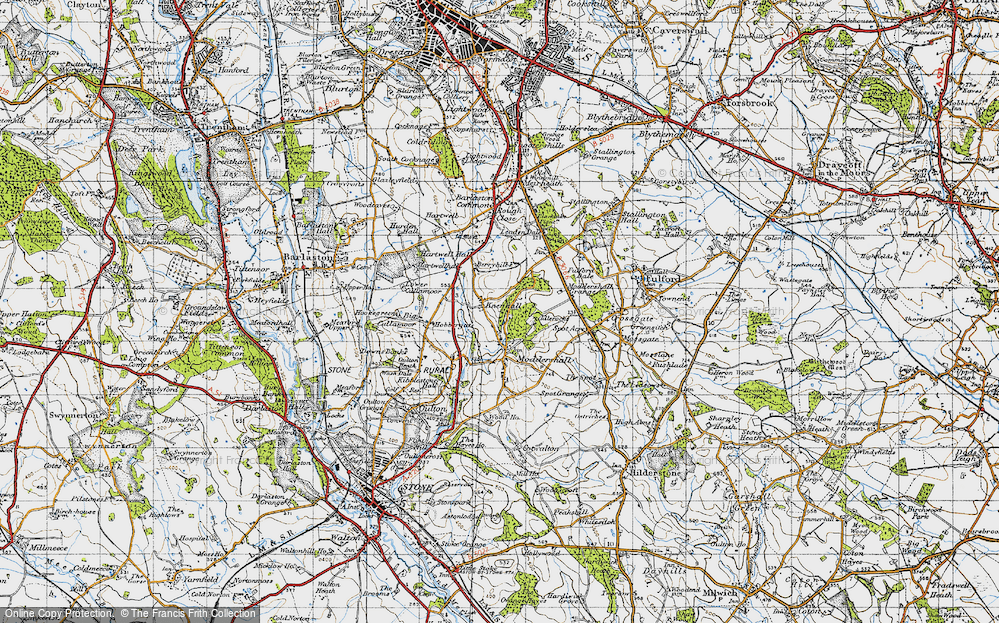 Old Map of Knenhall, 1946 in 1946