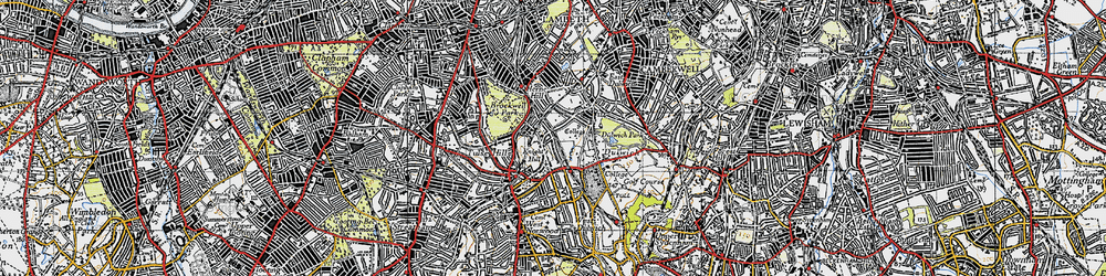Old map of Knight's Hill in 1946