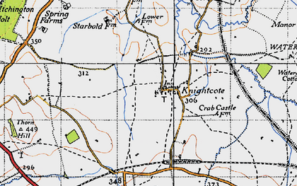 Old map of Knightcote in 1946