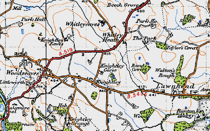 Old map of Knightley in 1946