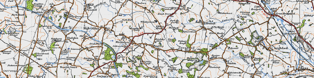 Old map of Bond's Covert in 1946