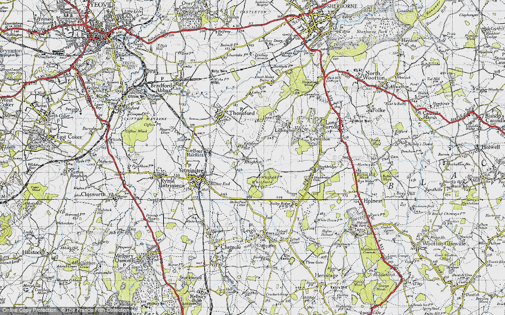 Old Map of Knighton, 1945 in 1945