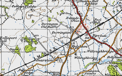 Old map of Knighton in 1946