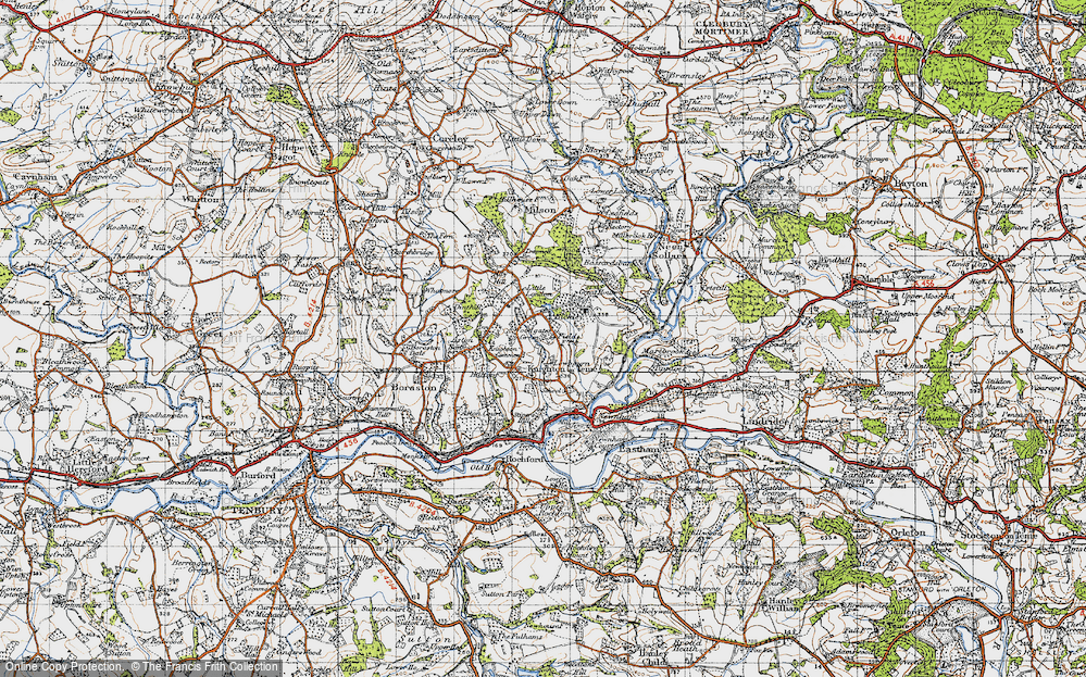 Old Map of Knighton on Teme, 1947 in 1947