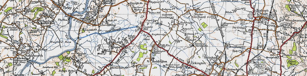 Old map of Knightsbridge in 1946