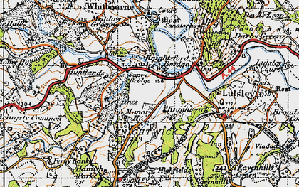 Old map of Knightwick in 1947