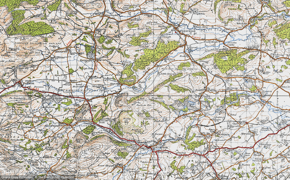 Old Map of Knill, 1947 in 1947
