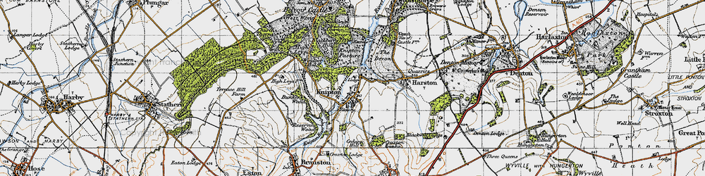 Old map of Knipton in 1946