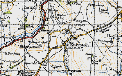 Old map of Kniveton in 1946