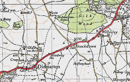 Old map of Knockdown in 1946