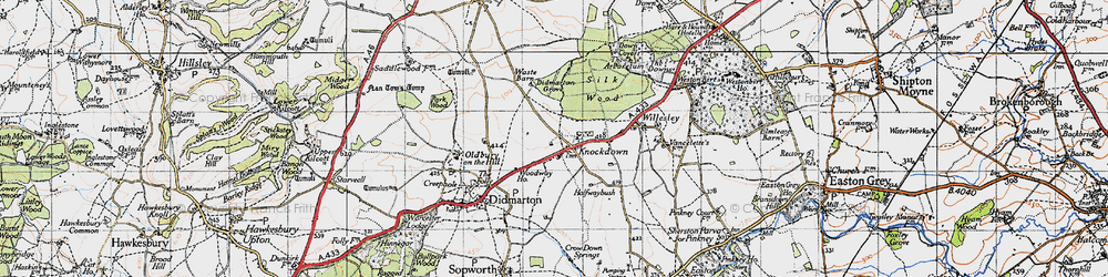 Old map of Knockdown in 1946