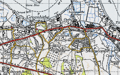 Old map of Knockhall in 1946