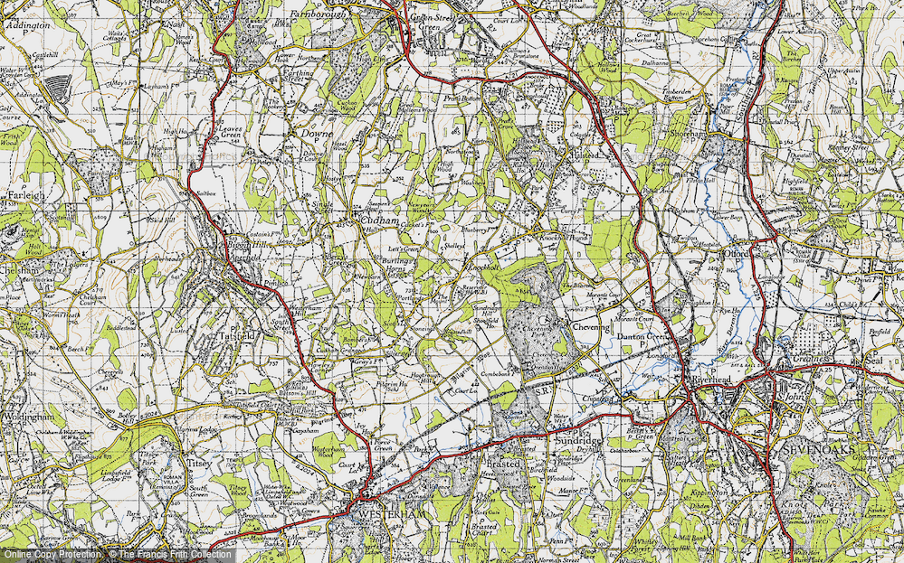 Old Map of Knockholt, 1946 in 1946