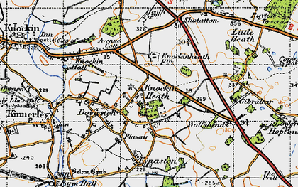 Old map of Knockin Heath in 1947