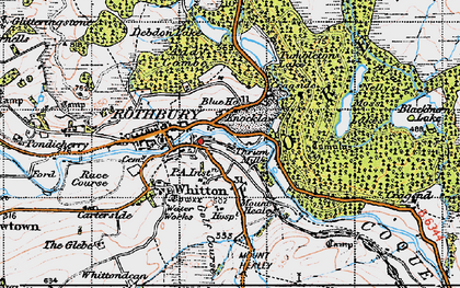 Old map of Whitefield Edge in 1947