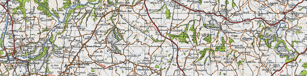Old map of Knolton in 1947