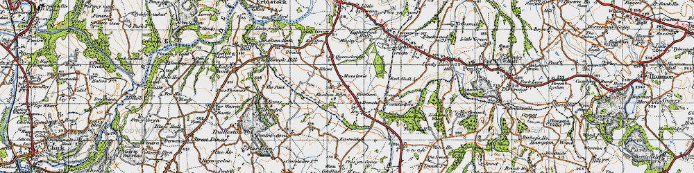 Old map of Trench in 1947