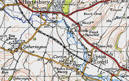 Old map of Ansty Hill in 1940
