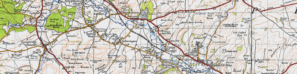 Old map of Knook in 1940
