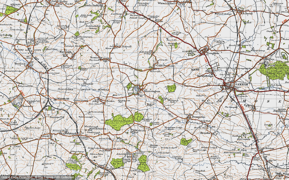 Old Map of Knossington, 1946 in 1946