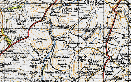 Old map of Whetstone Ridge in 1947