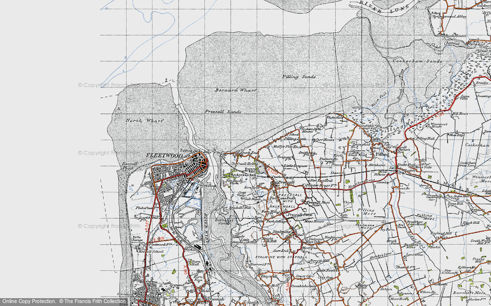 Old Map of Knott End-on-Sea, 1947 in 1947