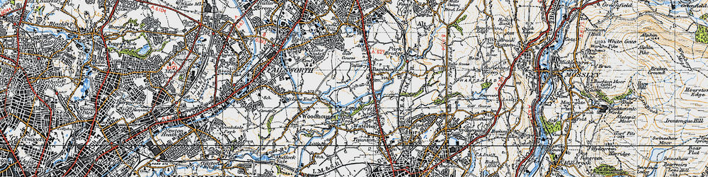Old map of Bardsley House in 1947