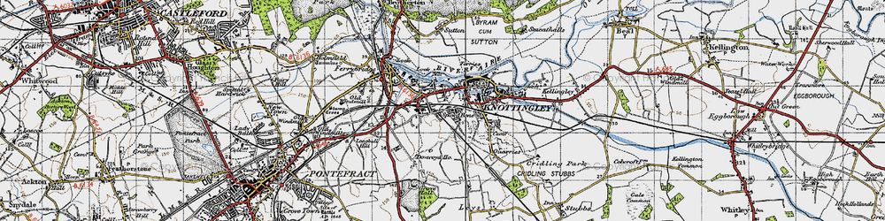 Old map of Knottingley in 1947