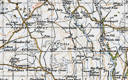 Old map of Bond Beck in 1947