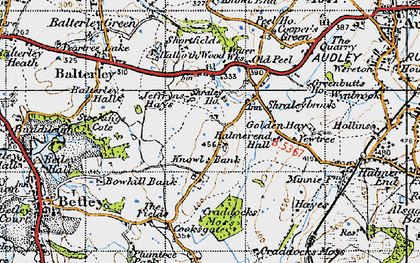 Old map of Knowl Bank in 1946