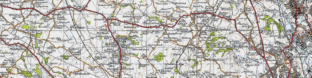 Old map of Knowl Bank in 1946