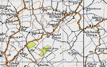 Old map of Knowl Green in 1946
