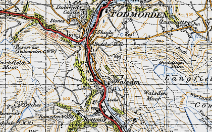 Old map of Knowl Wood in 1947