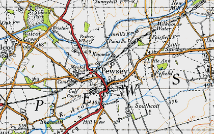 Old map of Knowle in 1940