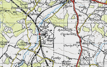Old map of Knowle in 1945