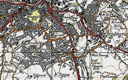 Old map of Knowle in 1946