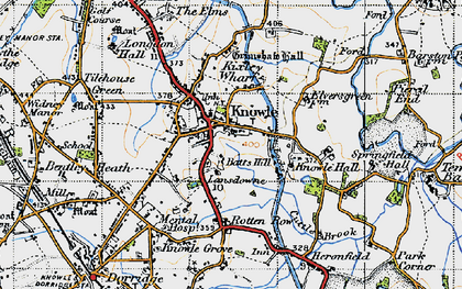 Old map of Knowle in 1947