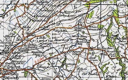 Old map of Knowle Green in 1947